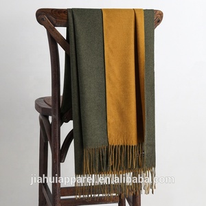 <span class=keywords><strong>Sciarpa</strong></span> invernale da donna lavorata a maglia a <span class=keywords><strong>scialle</strong></span> lunghe e spesse e calde avvolge <span class=keywords><strong>lana</strong></span> semplice con due colori doppio lato Pashmina - Product Image 4