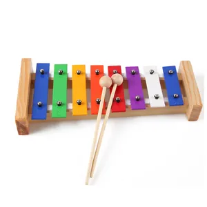 Металл музыкальный инструмент красочный мини-ксилофон с деревянной рамкой