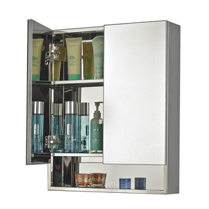 Double porte armoires <span class=keywords><strong>à</strong></span> <span class=keywords><strong>pharmacie</strong></span> avec miroir, qualité étagère murale en acier inoxydable miroir <span class=keywords><strong>armoire</strong></span> - Product Image 3