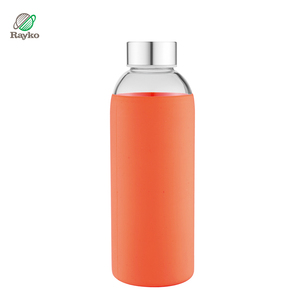2024 Chine Fabricant 350ml 450ml 550ml Bouteille en verre avec couvercle PP Verre borosilicaté Bdoy Bouteille d'eau en verre - Product Image 2