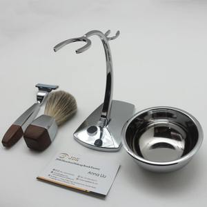 JDK ชุดแปรงโกนหนวดระดับพรีเมียมชุดมีดโกนและแปรงสำหรับผู้ชายพร้อมที่วางแปรงขนแบดเจอร์สุดหรูสำหรับชามสบู่และ Razo แบบแมนนวล - Product Image 3