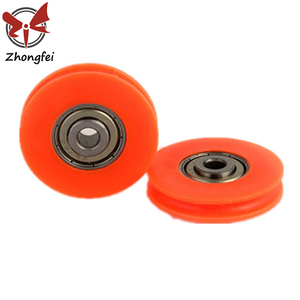 Buona qualità 608zz puleggia cuscinetto in acciaio al carbonio puleggia scorrevole per porte e finestre puleggia in nylon con scanalatura a V - Product Image 4