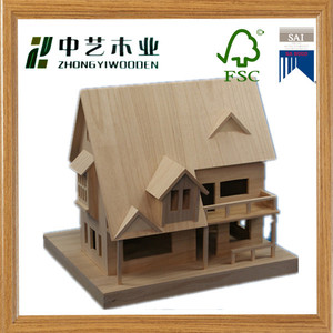 Eco- ambiente sin terminar pequeñas artesanías de madera de madera decoradas casa del pájaro - Product Image 1