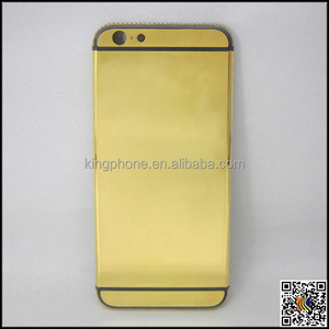Per il <span class=keywords><strong>iphone</strong></span> 6 6 s specchio oro alloggiamento del telefono, diamante placcato oro della copertura posteriore per iphone6s - Product Image 1