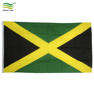Bendera Nasional Jamaika Poliester Kuning Hijau Hitam Ukuran 3X5 kaki - Product Image 1