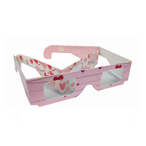 Item promocional com logotipo personalizado 3d óculos de holograma óculos de diffração de papel coração óculos de diffração - Product Image 6