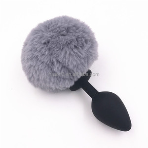 Kleurrijke Vele Kleuren Keuze Siliconen Leuke Ronde Zachte Korte Fuzzy 8 Cm Pompom Staart 3 Maten <span class=keywords><strong>Ass</strong></span> Intruder Anale Stop butt Plug - Product Image 1