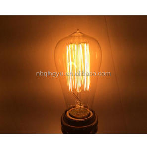Bombilla Vintage de Filamento Doble con Base de Latón Incandescente, 220V E27 <span class=keywords><strong>Edison</strong></span> ST58 para Decoración de Cafeterías - Product Image 3