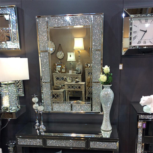 Nouveau <span class=keywords><strong>miroir</strong></span> décoratif de diamant écrasé d'or de conception - Product Image 4