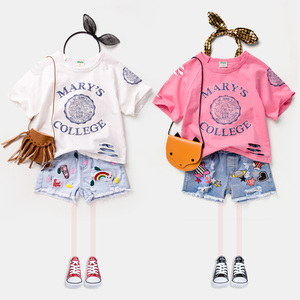 Bangladesh Abbigliamento All'ingrosso Bella Ragazza di Disegno di Arte Ultimo Modello <span class=keywords><strong>T</strong></span> <span class=keywords><strong>Shirt</strong></span> Con Fori - Product Image 1