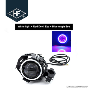 Faro de motocicleta <span class=keywords><strong>U7</strong></span>, con ojo de Ángel, Ojo del diablo, foco de motocicleta, luz LED - Product Image 5
