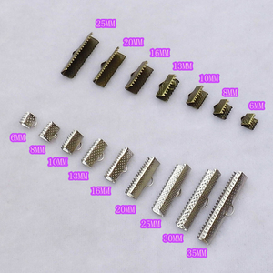 Ciondoli fai da te 30mm clip a nastro per gioielli strutturati placcati rettangolari in <span class=keywords><strong>ferro</strong></span> personalizzati economici di alta qualità per la ricerca di gioielli - Product Image 2
