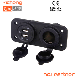 DC 12V 24V Dual <span class=keywords><strong>USB</strong></span> Panel Mount Steckdose Auto Zigaretten anzünder für Mobiltelefon