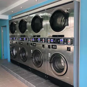 马来西亚投币式洗衣机烘干机在一个 20 + 20千克商业洗衣硬币烘干机