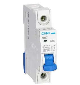 Chint original NB7 interruptor miniatura 6A 10A 16A 20A 25A 32A 40A 50A 63A, B, C, D, tipo 1P 2, P 3P 4P 6KA Chint NB7 MCB