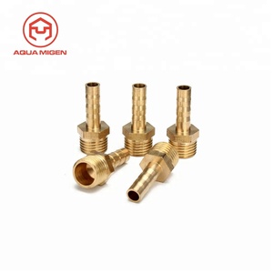 <span class=keywords><strong>1</strong></span>/4 Inch <span class=keywords><strong>PT</strong></span> 6mm Buitendraad Messing Lucht Water Brandstofslang Prikkeldraad Fitting Adapter - Product Image 4