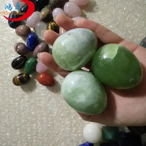 Yoni ovos para usuários iniciantes, tamanho grande, feitos de nephrite jade natural e genuíno