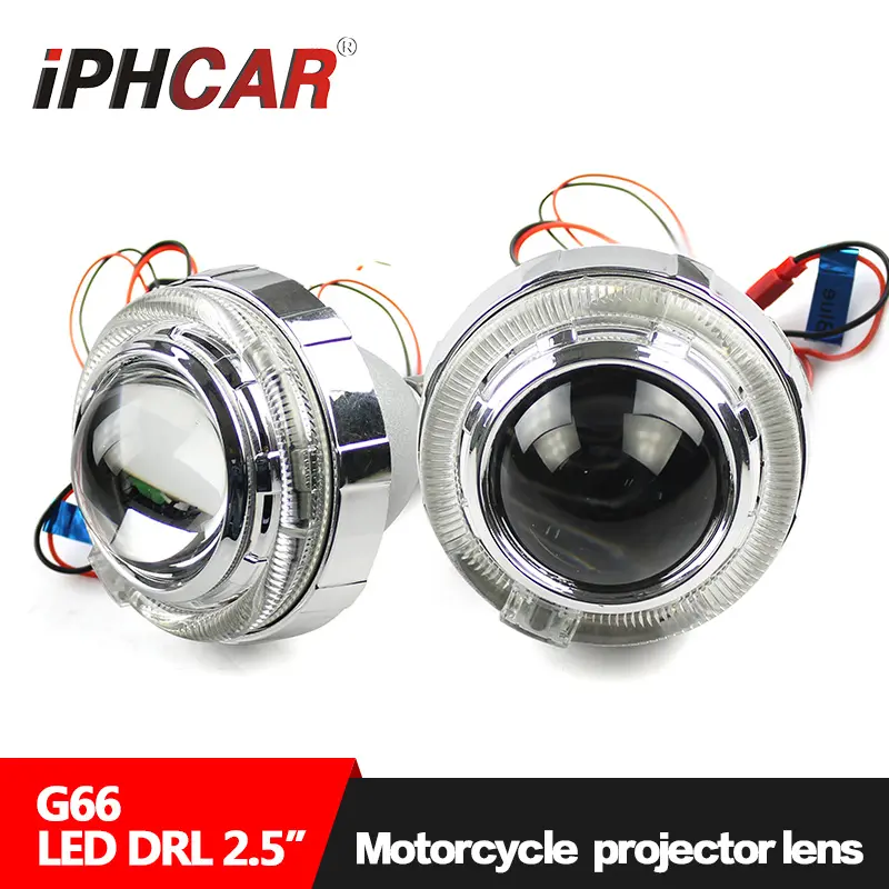 IPHCAR Auto Led Light Offer Laser Logo Projector Lamp with Led Angel Eyes