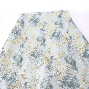 Grosir kustom pabrik KEER kain jacquard metalik brokat JDJ4300A-L dengan pola abstrak untuk gaun wanita