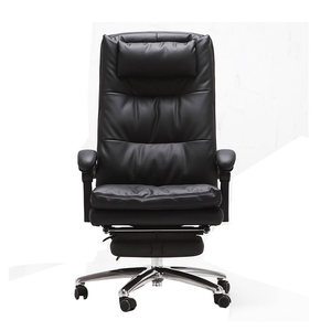 Genuine Leather High Back <strong>Reclinning</strong> Office <strong>Desk</strong> <strong>Chair</strong> Ergonomic <strong>Recliner</strong> Computer <strong>Chair</strong> With Footrest - Product Image 3