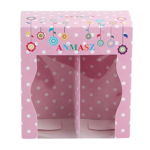 Hình Dạng Tùy Chỉnh Cắt Ra Cửa Sổ Sang Trọng Chèn Giày Em Bé Quà Tặng Bao Bì Hộp Hiển Thị - Product Image 4