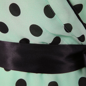 <span class=keywords><strong>Abito</strong></span> Lungo da Donna con <span class=keywords><strong>Maniche</strong></span> a Cappuccio, Design Elegante a <span class=keywords><strong>Pois</strong></span> con Cintura - Product Image 3