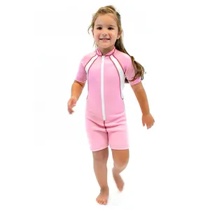 Kids One Piece Bathing Suit for Girls Kids UPF 50 Swimsuit Children Plaid OEM Service Customized Swimwear & Beachwear Support