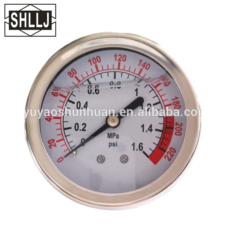 Glycerin filled pressure gauge oil filled pressure gauge