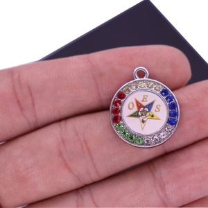 จี้โลหะเป็นมิตรกับสิ่งแวดล้อมฝังอักษรกรีกสเน่ห์ Eastern Star Masonic เครื่องประดับเครื่องประดับ DIY - Product Image 3