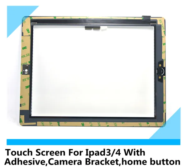 Comercio al por mayor de la pantalla táctil de cristal digitalizador para iPad3 / 4 Con Accesorio