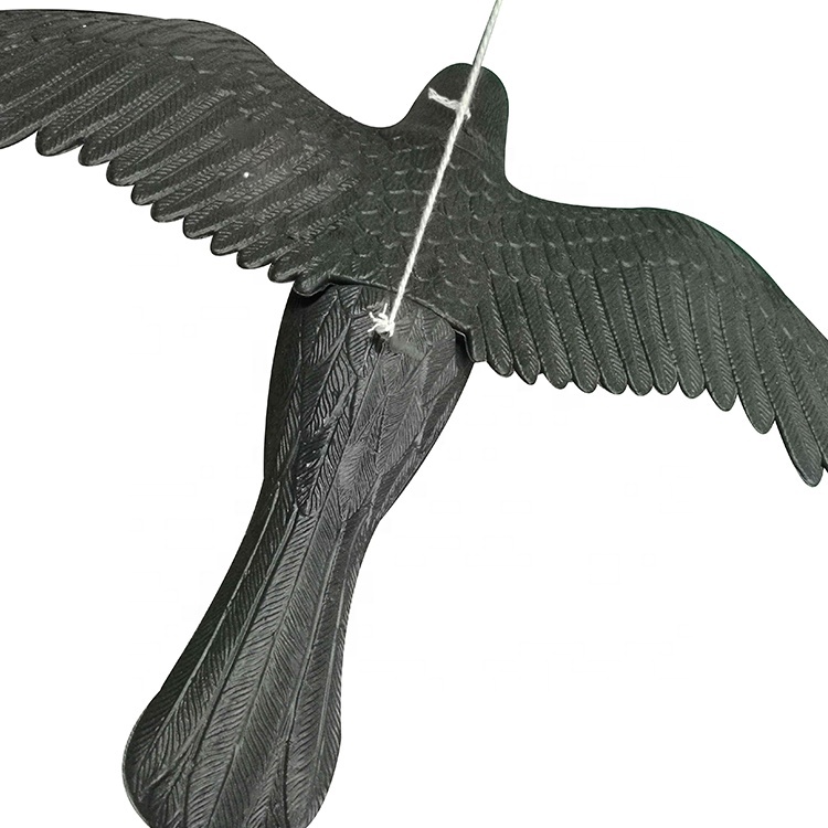 Vivid Flocked Hard Plastic Flying Black Crow Hunting Decoy Crow Deco With Built in Stake for Baiting Shooting · image 3