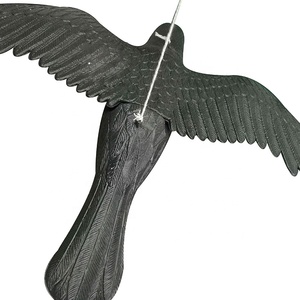 Vivid Floccato Duro di Plastica Che Volano Nero Caccia Corvo Decoy <span class=keywords><strong>Crow</strong></span> Deco Con Costruito In Palo per Adescamento di Ripresa - Product Image 3