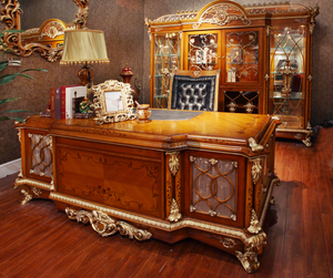 Mobili da Ufficio Dirigenziali in Stile Barocco di Lusso, Fatti a Mano, Antichi, Intarsiati, Dorati, Classici Italiani BF05-21422 - Product Image 2