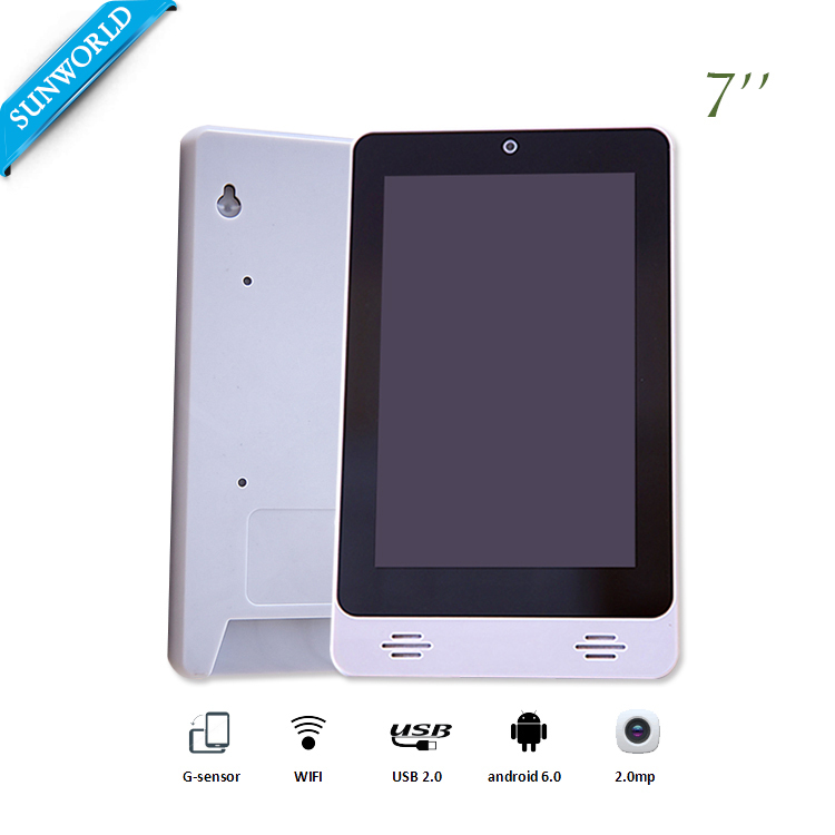 7 pulgadas de montaje en pared RK3128 Quad core Android tablet con puerto Ethernet integrado