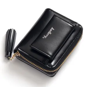 6 Color New Arrival Tassel Zipper Wallet Botton Coin Purse Mini Cute Small Card Holder Wallet For Women