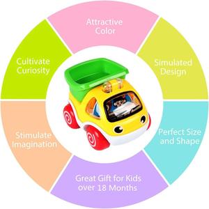 Voitures à tirer en arrière pour les tout-petits - Mini véhicules de chantier pour bébés de <span class=keywords><strong>1</strong></span>, 2, 3 ans - Product Image 2