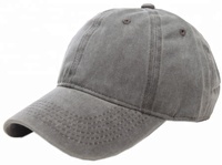 6 paneles al por mayor 100% algodón clásico pesado lavado vintage estilo polo gorra de béisbol y sombrero sólido para hombres papá