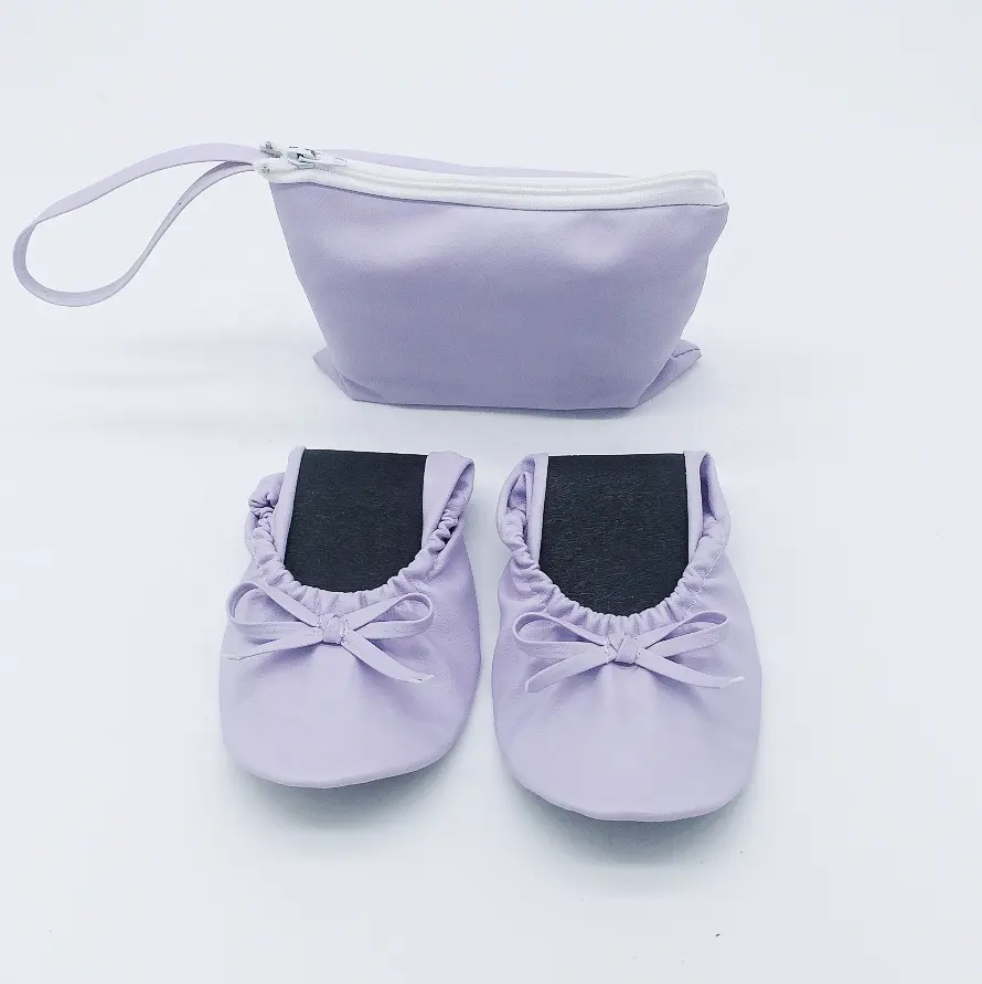 Purple Ballet flats for walking flat pumps shoes for custom design rolling flat dress shoes for women