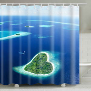 DaiRui <strong>Cheap</strong> Hookless Polyester Digital Print Bath Room <strong>Curtain</strong> Set 3D Print <strong>Shower</strong> <strong>Curtain</strong> - Product Image 3