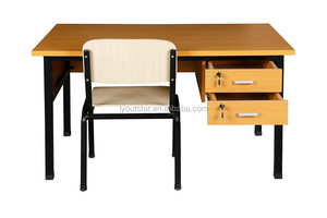 Conciso <span class=keywords><strong>teather</strong></span> mobiliario escolar oficina MDF tablero de mesa y una silla - Product Image 6