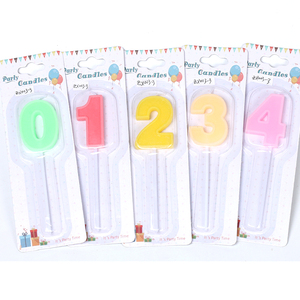 Fábrica al <span class=keywords><strong>por</strong></span> <span class=keywords><strong>mayor</strong></span> colorido cumpleaños número <span class=keywords><strong>velas</strong></span> 0 a 9 pastel decoración vela - Product Image 2