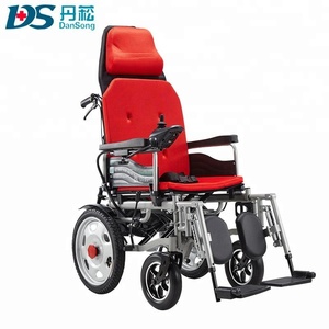 Engelli ve Yaşlılar İçin Yatarlı Sırtlıklı Akıllı Alüminyum Alaşımlı Taşınabilir Pilli Hafif Katlanabilir Elektrikli Tekerlekli Sandalye - Product Image 3