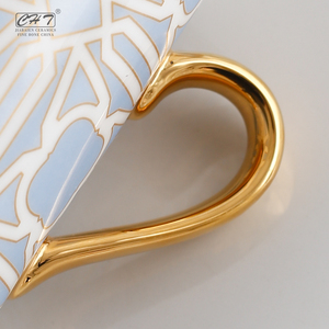 Tasse de voyage micro-ondable, pièces, pour l'école royal, en céramique fine, style british, poignée dorée, logo, tasse à thé, <span class=keywords><strong>filtre</strong></span> - Product Image 5