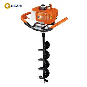 Benzinli motor 2 zamanlı taşınabilir 51.7cc toprak burgu delik delme makinesi sondaj aracı