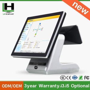 2015 15 "double screen capacitive touch POS Intel i3 i5 i7 processor option / Restaurant cash register screen touch - Product Image 2