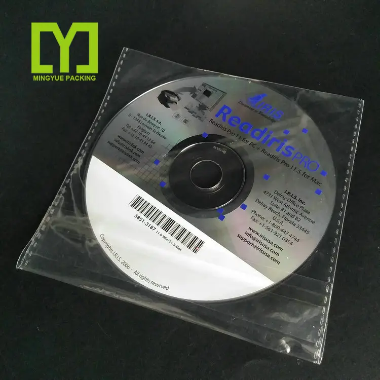 Yiwu 뜨거운 판매 투명 opp 플라스틱 가방 dvd cd vcd 패키지 가방