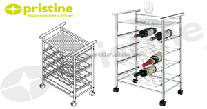 Estante de vino de metal de 5 niveles MIT Taiwán para almacenamiento de cocina casera de cubos de hielo y tinas de bebidas muebles de calidad - Product Image 6