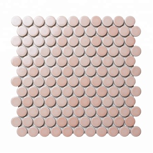 Azulejo <span class=keywords><strong>de</strong></span> Mosaico Circular Redondo <span class=keywords><strong>de</strong></span> Cerámica Esmaltada en <span class=keywords><strong>Horno</strong></span>, Tipo Penny <span class=keywords><strong>de</strong></span> 28 mm, Color Rosa, para Cocina y Baño, Estilo Nórdico <span class=keywords><strong>de</strong></span> Foshan - Product Image 5