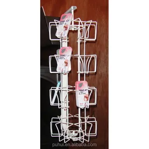 कस्टम डिजाइन खुदरा दुकान पॉप लोहे के तार फ्रेम जेब बक्से धारक धातु फांसी रैक प्रदर्शन