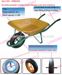 franch patern 5 pies cúbicos dueño de una casa de acero de la rueda carretilla carretilla europea wb6400 - Product Image 1